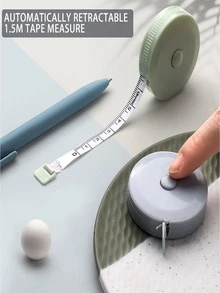 1/2/3 Băng Đo Bằng Nhựa Cầm Tay Thước Mềm Thước Dây Hai Mặt Có Thể Thu Vào Cho Thợ May, May Vá, Cơ Thể, Văn Phòng Và Thủ Công - Màu xanh lam - Xem 7