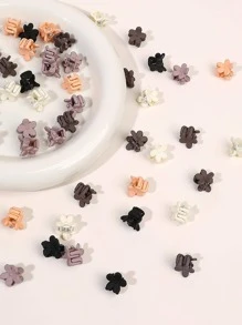 50 cái Mini NỮ Màu sắc tùy ý Hoa Hình dạng Giải trí Móng vuốt tóc Đối với Cuộc sống hàng ngày Dễ thương - Nhiều màu - Xem 2