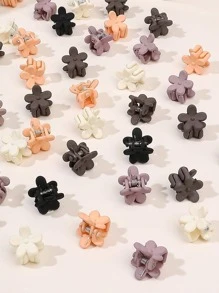 50 cái Mini NỮ Màu sắc tùy ý Hoa Hình dạng Giải trí Móng vuốt tóc Đối với Cuộc sống hàng ngày Dễ thương - Nhiều màu - Xem 3