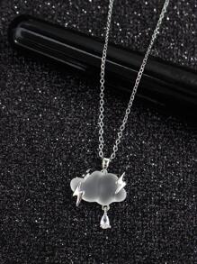 1 pièce Collier avec pendentif mode cuivre nuage pour femme pour cadeau de rencontre