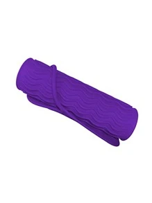 1 miếng đệm silicon, thảm chịu nhiệt màu trơn tối giản cho máy uốn sắt - Màu tím - Xem 3