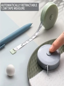 1pc Pink Soft Tape Measure, Body Sewing Flexible Ruler For Weight Loss Medical Body Measurement Sewing Tailor Craft - Baby Pink - View 7