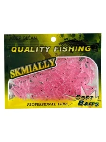 100入組蝦設計粉色的TPE垂釣 - 淺粉色 - 查看 2