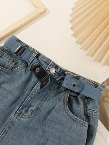 1 Thắt lưng nữ trang trí đính đá thông thường cho cuộc sống hàng ngày - Màu xanh lam - Xem 2