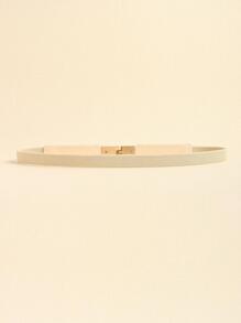 1 cái thắt lưng đơn giản tối giản cho phụ nữ cho cuộc sống hàng ngày - Màu be - Xem 2