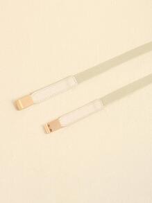 1 cái thắt lưng đơn giản tối giản cho phụ nữ cho cuộc sống hàng ngày - Màu be - Xem 4