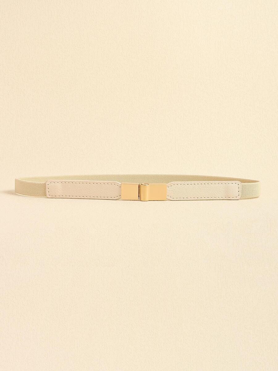 1 cái thắt lưng đơn giản tối giản cho phụ nữ cho cuộc sống hàng ngày - Màu be - Xem 1