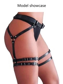 1pc Fashion PU Polyurethane Buckle Decor Body Chain For Women For Daily Decoration - Multicolor - View 4