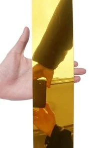 10入組矩形鏡子牆貼 - 金色 - 查看 4