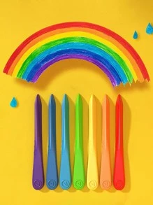 New Drawing Triangle Crayon, Clean Hands, Washable And Erasable, Graffiti, Paint, 1pc - Multicolor - View 2