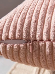 1入組素色粉色的靠墊套不附帶現代柔軟的抱枕套適用於家用的 - 粉色 - 查看 2