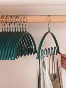 1 Bộ Sóng Thiết Kế Móc Treo Inox, Trắng Hộ Gia Đình Móc Treo Quần Áo Đa Năng - trắng - Xem 3
