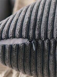 1入組素色灰色的靠墊套不附帶現代柔軟的抱枕套適用於家用的