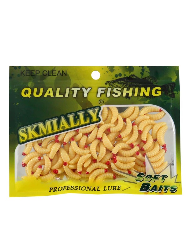 100pcs Worm Design PVC Soft Fishing Bait Lure