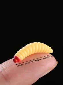 100pcs Worm Design PVC Soft Fishing Bait Lure - Multicolor - View 3