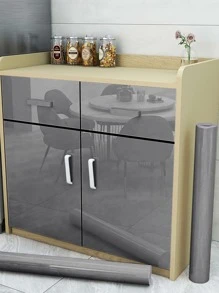 1 件普通防油厨房贴纸，深灰色 PVC 厨房防水贴纸，贴纸，墙贴花，家居装饰乙烯基贴纸，春季装饰品让您的家焕然一新，拉玛装饰贴纸礼物生日毕业厨房装饰