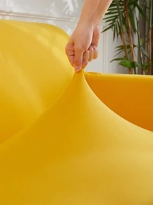 1pc Solid Color Sofa Slipcover, Modern Polyester Yellow Stretch Sofa Slipcover For Home - Yellow - View 4