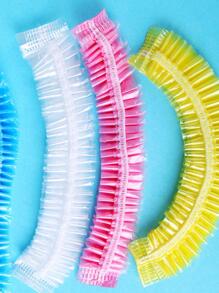 100 stuks transparante wegwerpdouchekapjes, eenvoudige PE-douchekapjes voor badkamer, badkamerdecoratie, zomer