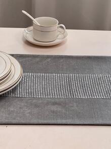 Elegante Accesorio De Mesa De Terciopelo Y Diamantes Brillantes Para Decoración Del Comedor