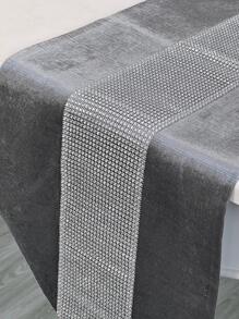 Elegante Accesorio De Mesa De Terciopelo Y Diamantes Brillantes Para Decoración Del Comedor