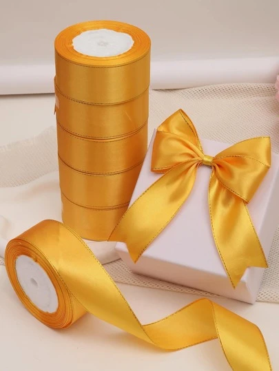 1 rollo Cinta de filamento de color metálico ribete regalo cruzado moderno poliéster para fiesta