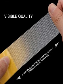 1/2捲黃色膠帶，雙面網狀纖維布膠帶具有強力附著力，適用於家庭使用，耐水性，可拆卸（2厘米） - 黃色 - 查看 7