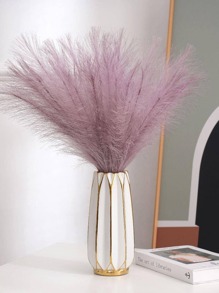10pcs Polyester Artificial Reed, Modern Artificial Plant For Home Decor - Mauve Purple - View 6