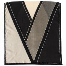 1pc Women Color Block Fashionable Scarf For Daily Life - Grey - View 2