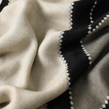 1pc Women Color Block Fashionable Scarf For Daily Life - Grey - View 5