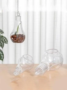 1 pieza Bombilla en forma de transparente colgante planta Soporte - transparente - Ver 1