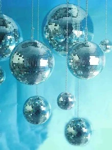 1 Bóng Thiết Kế Treo Tường, Thủy Tinh Hiện Đại Bạc Treo Trang Trí Tiệc - Bạc - Xem 1