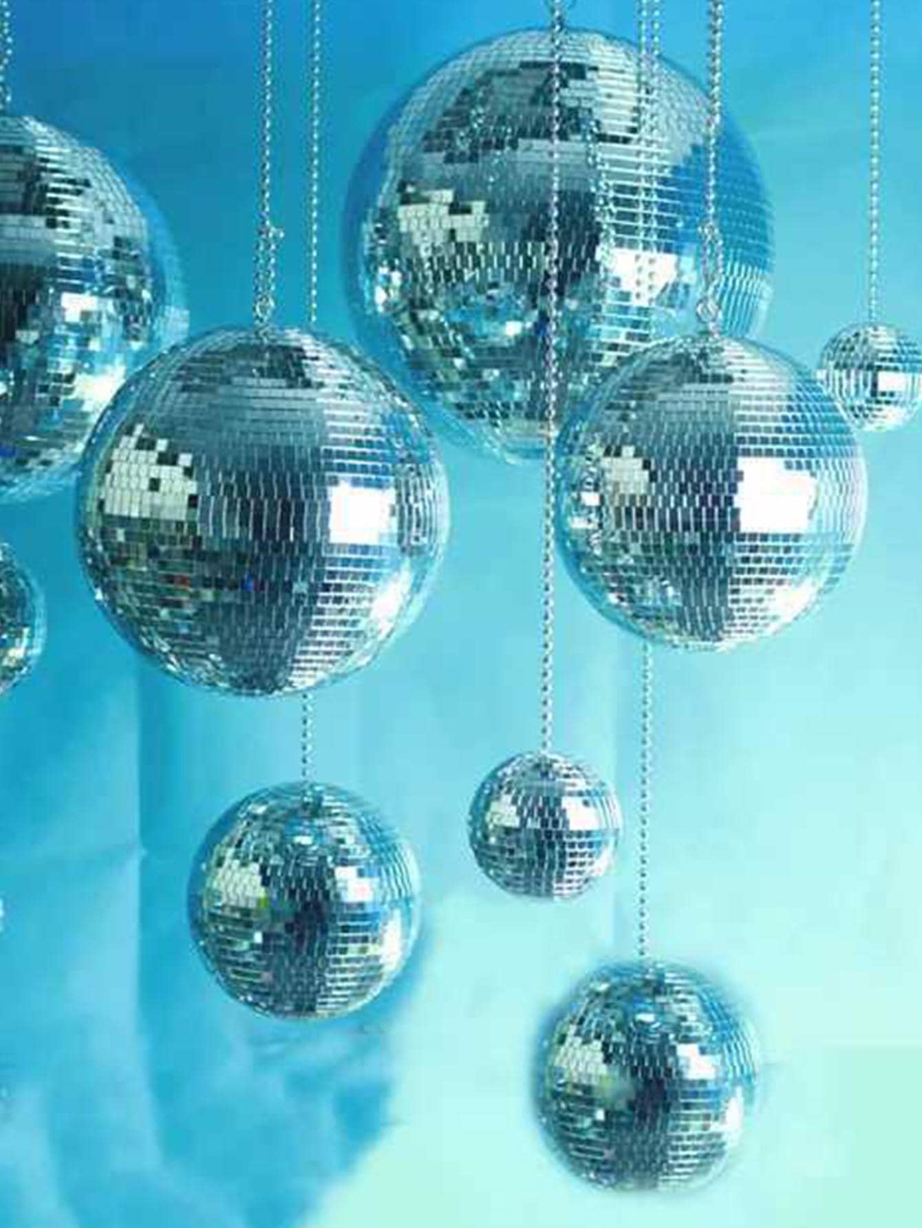 1 Bóng Thiết Kế Treo Tường, Thủy Tinh Hiện Đại Bạc Treo Trang Trí Tiệc - Bạc - Xem 1