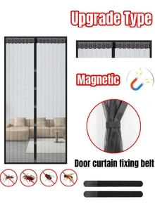 1 cái Polyester Nam Châm Đóng Cửa Muỗi Né - màu đen - Xem 5