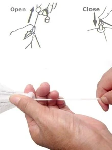 1 nắp đậy thức ăn có thể gập lại, nắp đậy thức ăn màu trắng hiện đại cho nhà bếp - trắng - Xem 3