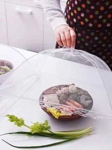 1 nắp đậy thức ăn có thể gập lại, nắp đậy thức ăn màu trắng hiện đại cho nhà bếp - trắng - Xem 9