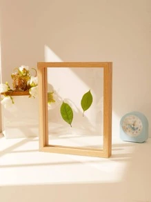 1入組木製相框，簡約木紋圖案海報展示架家用 - 杏色 - 查看 5