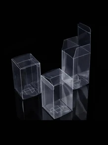 5件套透明礼品包装盒，现代PVC派对礼品盒 - 無色 - 查看 6