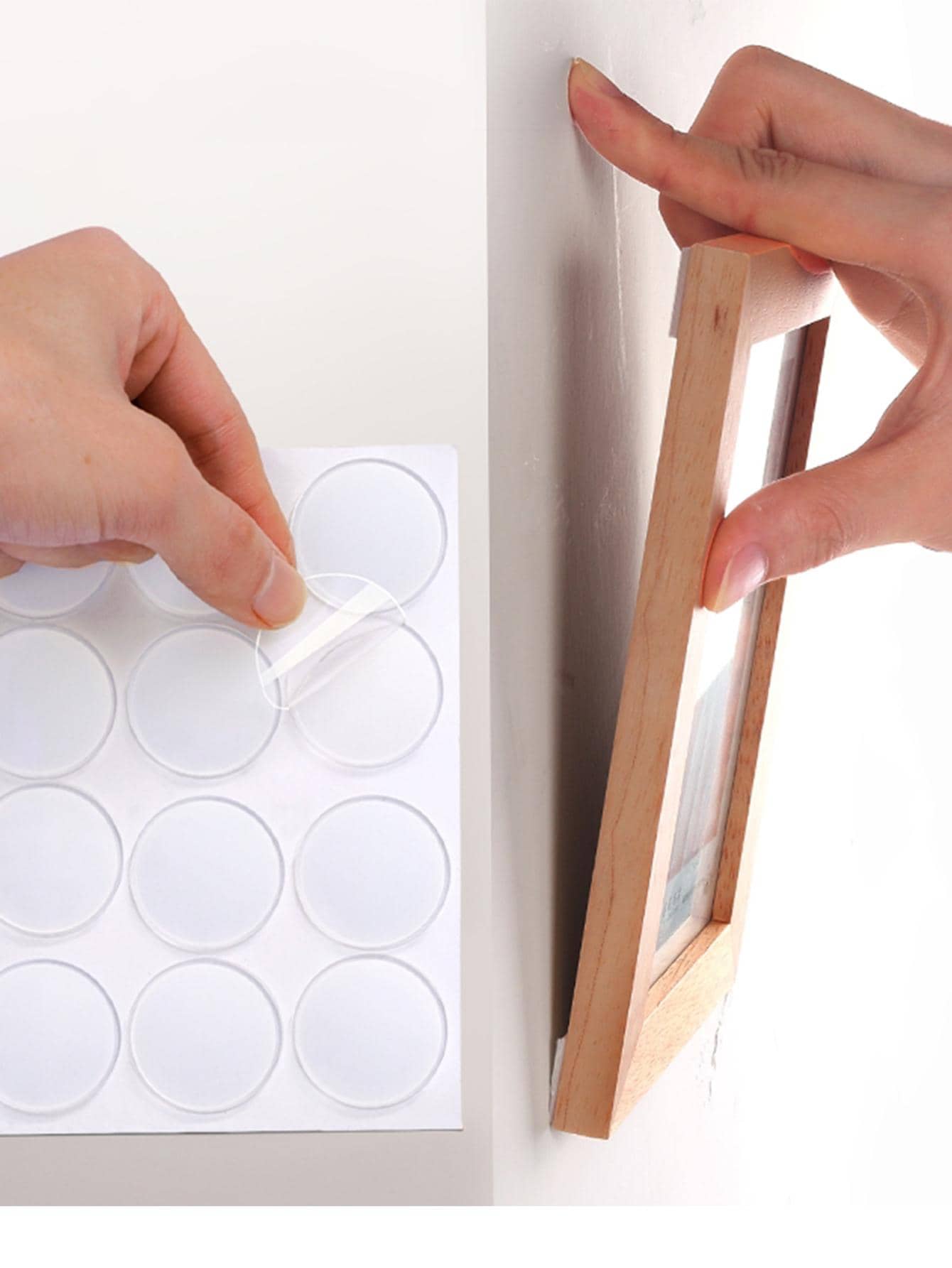 1pc 2cm Diameter Transparent Acrylic Double-Sided Adhesive, 70pcs/Pack