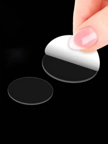 1pc 2cm Diameter Transparent Acrylic Double-Sided Adhesive, 70pcs/Pack