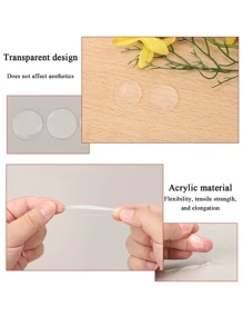 1pc 2cm Diameter Transparent Acrylic Double-Sided Adhesive, 70pcs/Pack