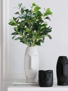 1 件人造植物绿叶茎仿桉树叶椒草叶榕树植物逼真小型假农舍植物适用于家庭室内室外办公桌卧室装饰、情人节、礼物 - 綠色 - 查看 4