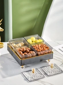 1套透明食物儲藏盒,現代塑膠食物儲藏盒 - 灰色 - 查看 8