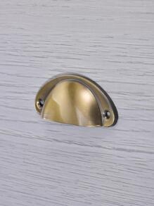 1套濾殼設計鐵製抽屜把手,含1個把手和相關配件 - 銅色 - 查看 1