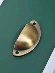 1套濾殼設計鐵製抽屜把手,含1個把手和相關配件 - 銅色 - 查看 4