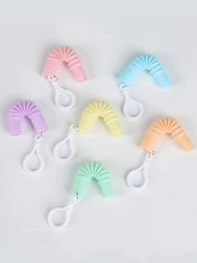 12 móc khóa trang trí tiệc bằng nhựa đơn giản, móc khóa màu hỗn hợp hiện đại cho gia đình - Nhiều màu - Xem 2