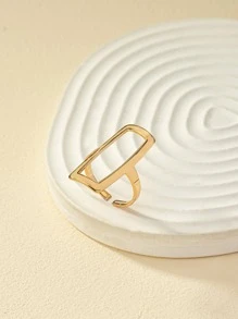 Rectangle Decor Ring - Yellow Gold - View 2