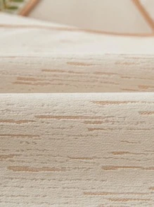 1入組刺繡細節沙發巾現代滌綸沙發套毛毯適合家用 - 米色 - 查看 5