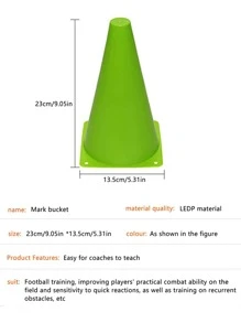 Football Training Cones Set, Obstacle And 9-inch Plastic Bucket-shaped Markers For Football Drills And Exercises - Blue - View 3