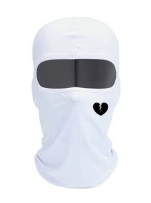 1入組男士心形圖案防曬時尚巴拉克拉法帽戶外 - 白色 - 查看 1