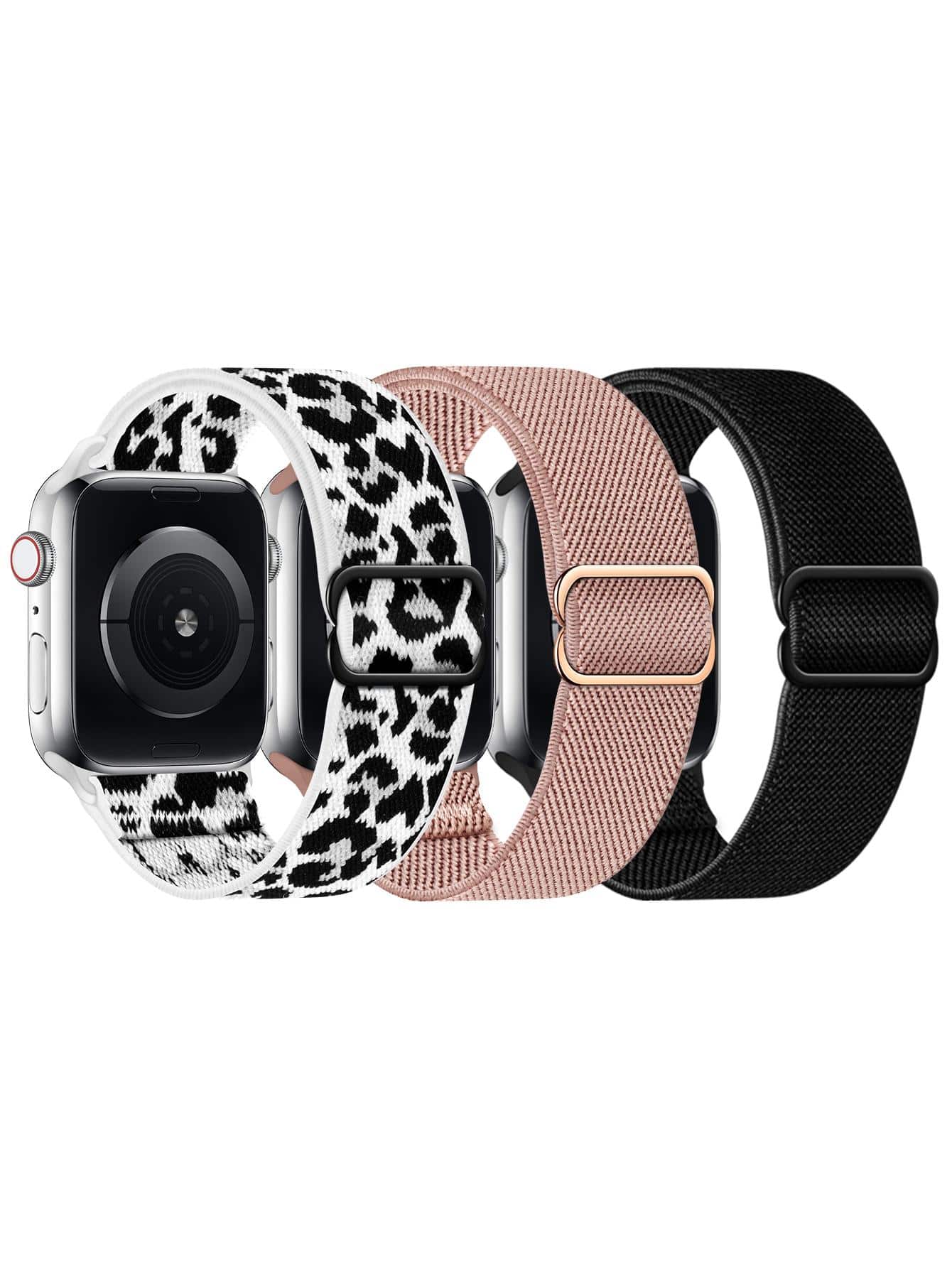 3 piezas Correa de reloj con estampado de leopardo universal - Multicolor - Ver 1